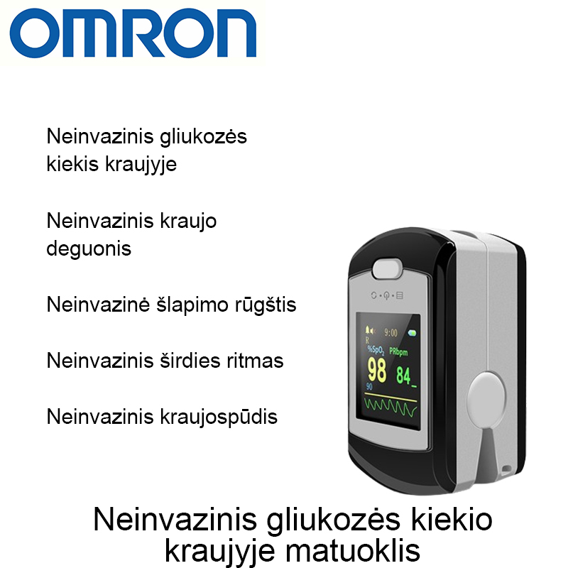 neinvazinis gliukozės kiekis kraujyje + neinvazinis kraujo deguonis + neinvazinis šlapimo rūgštis + neinvazinis širdies susitraukimų dažnis + neinvazinis kraujospūdis